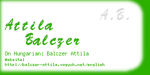 attila balczer business card